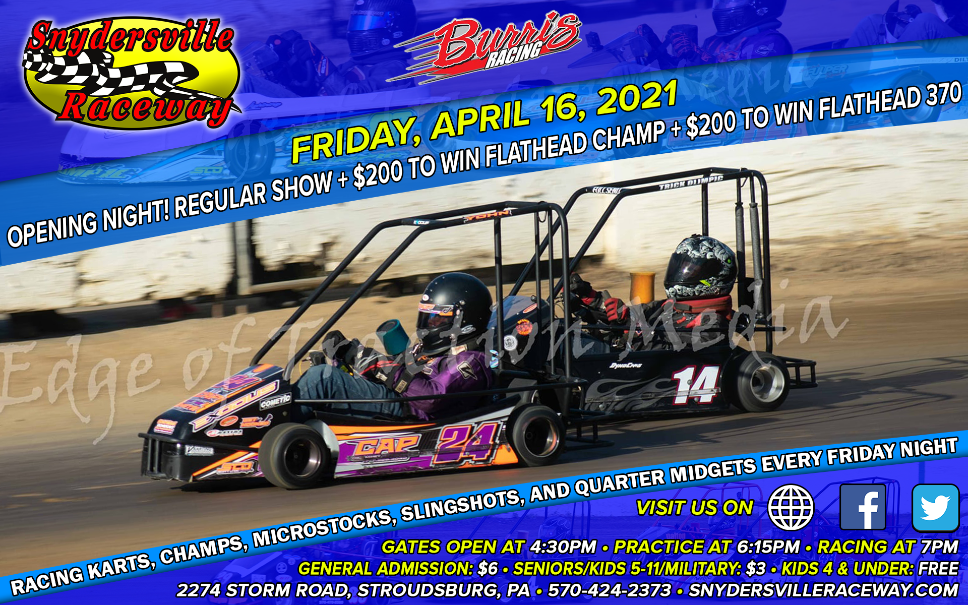 Opening Night To Highlight The Exciting Flathead Champ And Flathead 370 Division In 0 To Win Money Races Plus All Divisions This Friday April 16 Snydersville Raceway