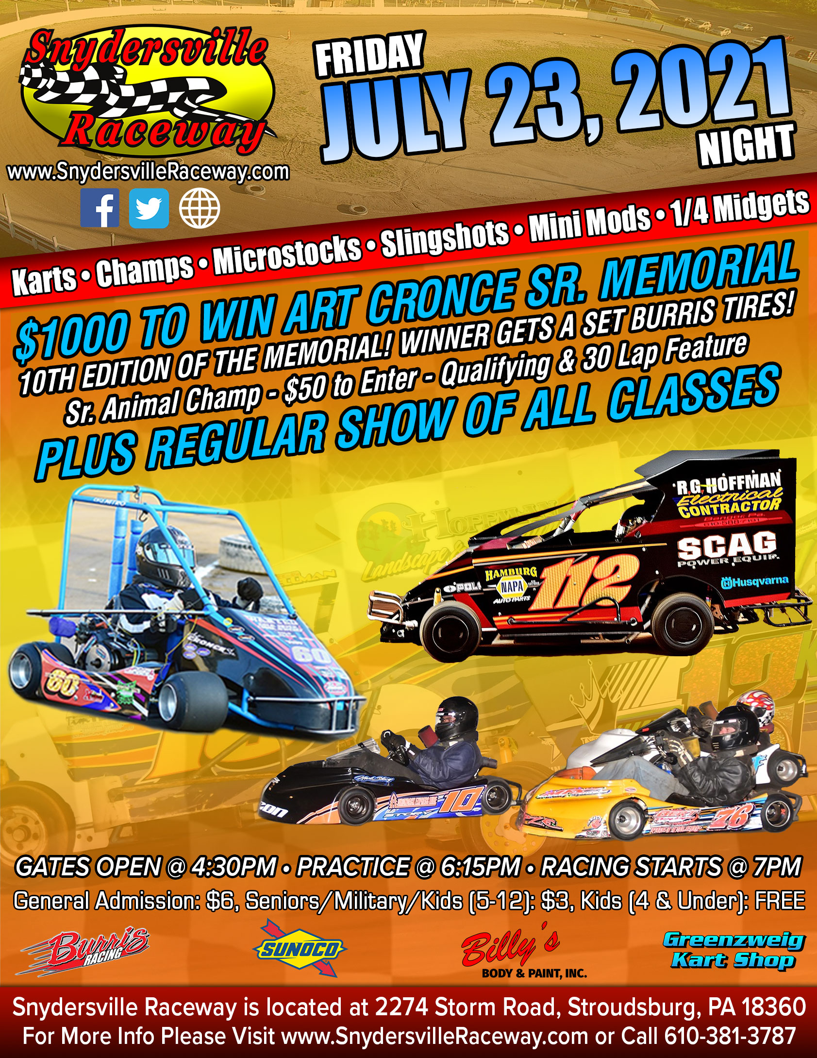 1000 To Win The 10th Edition Of The Art Cronce Sr Memorial For Animal Champ Friday July 23 Snydersville Raceway